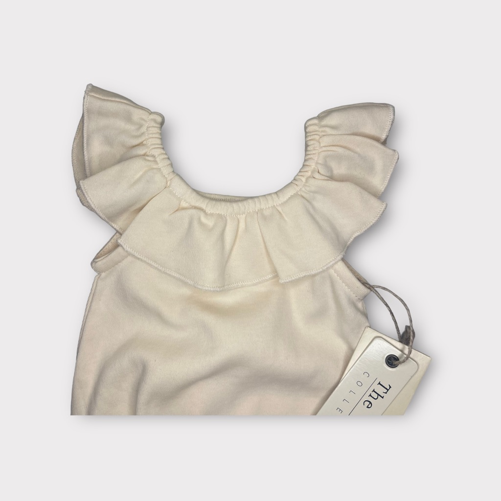 L’ovedbaby Sleeveless Ruffle Cream Organic Bodysuit — image 2 of 4